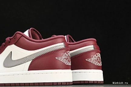White 1 Jordan Bordeaux Low 1001